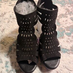 SHEIN Black Strappy Heels